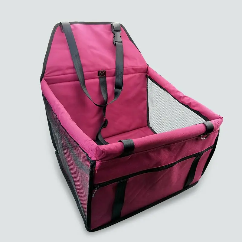 Top quality Foldable pet carrier dog bag for small dogs Waterproof Safety Front Back Seat Dog Cat Car Hammock Carrier Basket (6)
