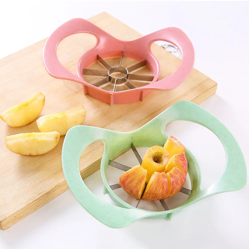 Multifunctional Wheat Straw Stainless Steel Fruit Cutting Splitter Apple Slicer To Remove Fruit Corer Tool Cut Artifact fruit slicer food slicer apple slicer apple cutter