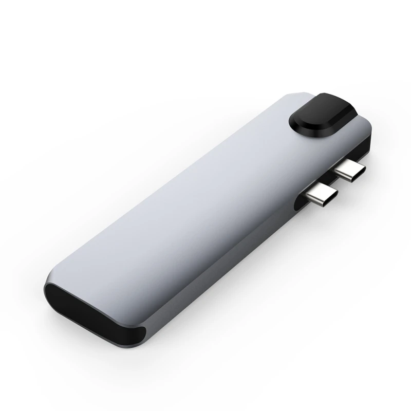 

Dual Type-C 7in1 USB 3.0 Type C HUB HDMI RJ45 Adapter for MacBook Pro OTG HUB USB Splitter 3.0 PC Computer Accessory