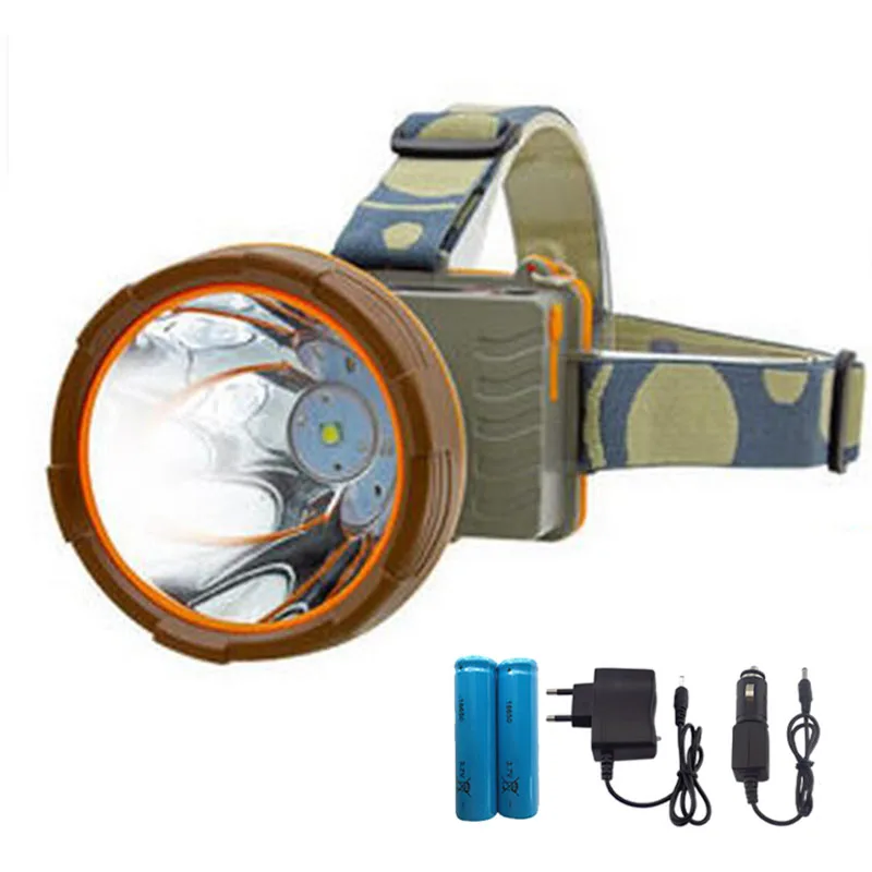 Водонепроницаемый светодиодный налобный светильник T6, 3 режима, налобный фонарь, лампа, светильник, высокая мощная фронтальная лампа, аккумулятор 18650 для рыбалки, кемпинга - Испускаемый цвет: Package C