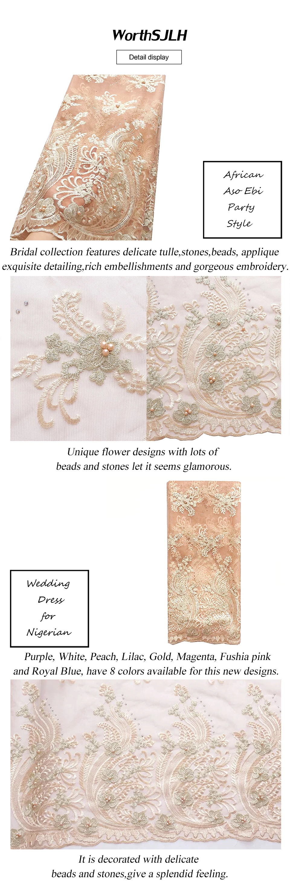 Beaded Lace Fabric