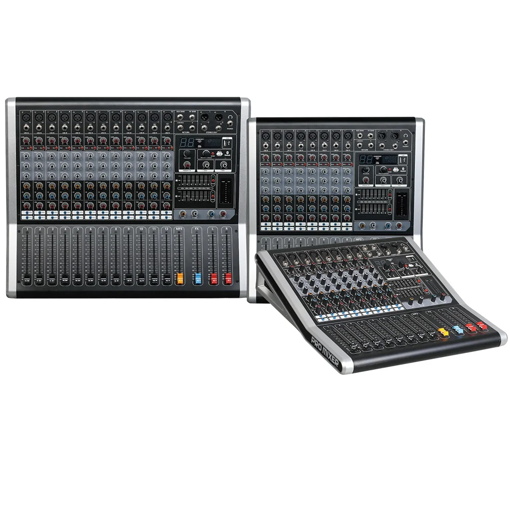 Mixing console recorder 48 V phantom power monitor AUX effect path 6 12 channel audio mixer