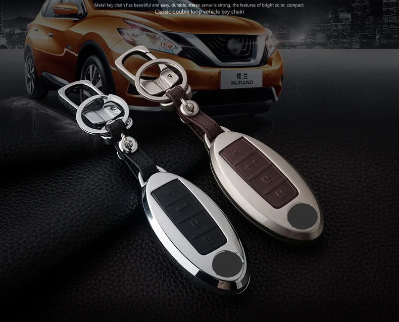 Чехол для ключей ShinMan из цинкового сплава для Nissan Qashqai X-Trail Tiida Sylphy muano Bluebird Teana key Ccover 3 4 кнопки