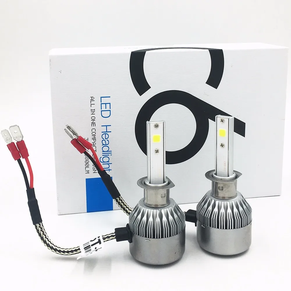 2X H1 светодиодные фары C6 света фар 72 Вт 7600LM 6000 К | Автомобили и мотоциклы