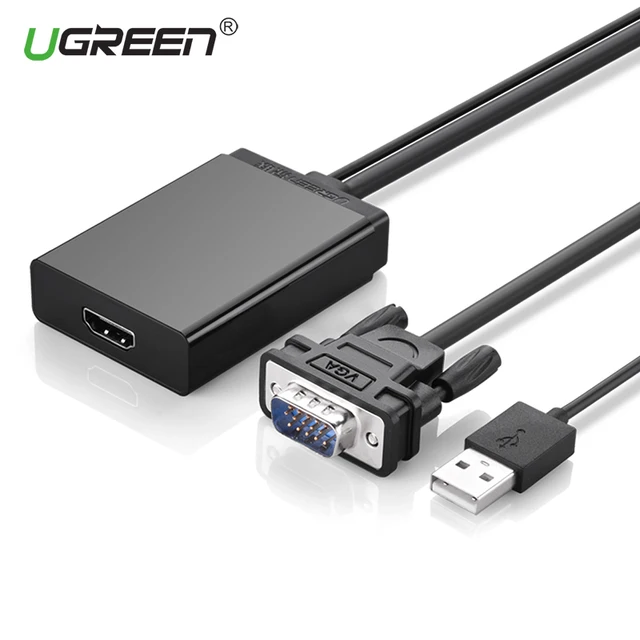 Cheap Ugreen VGA to HDMI Converter Cable Adapter with Audio 1080P VGA HDMI Adapter Connector for PC Laptop Notebook to HDTV Projector Cheap Ugreen VGA to HDMI Converter Cable Adapter with Audio 1080P VGA HDMI Adapter Connector for PC Laptop Notebook to HDTV Projector