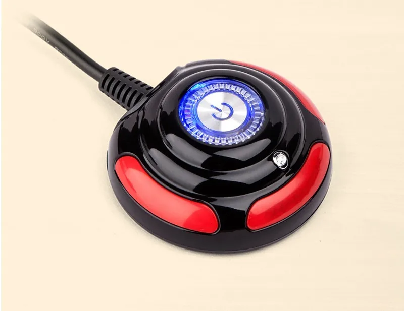 Botões de Alimentação do Computador com Suporte de Cabo Ligar e Desligar Reconjunto Hdd Push Round Grande Button Switch 160cm Desktop pc Host - Imagem 3