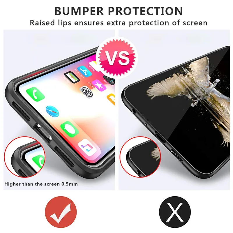 Transparent Crystal Carbon Fiber Armor Cover For iphone x xs max xr 6 7 8 6s Plus 360 Finger Ring Clip Magnetic Car Holder Case