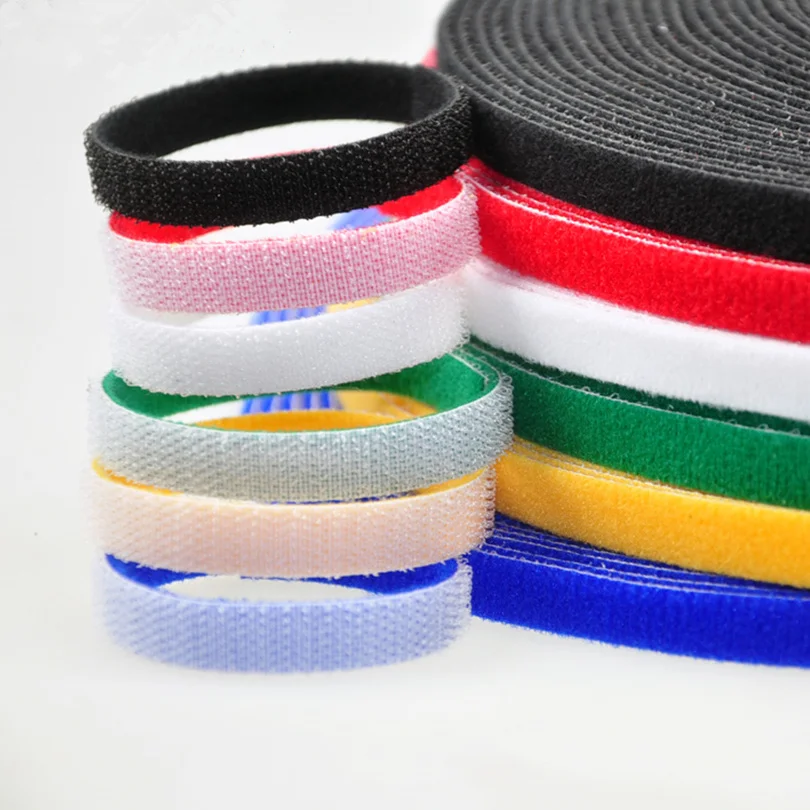 

Hot sale 1cm x 5m Cable Ties Back to Back Nylon Straps Power Wire Management Magic Tape Sticks Hook Loop Tape
