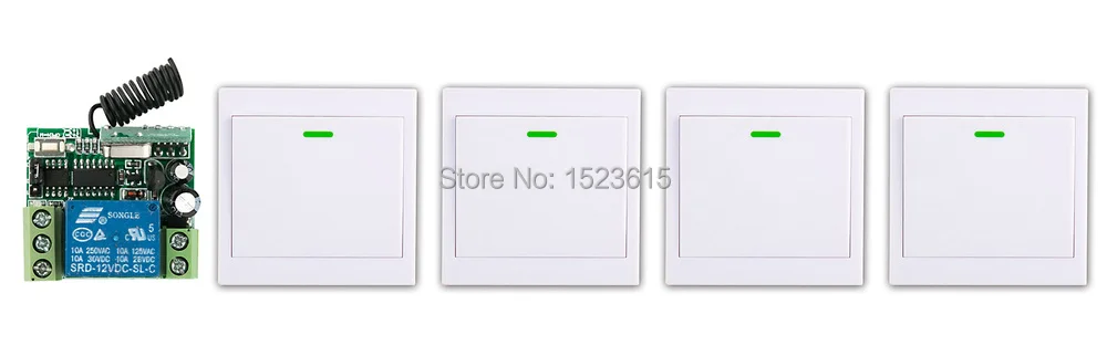 Новый цифровой пульт дистанционного Управление переключатель DC12V приемник 4 * Передатчик стены Беспроводной Мощность переключатель 315 МГц