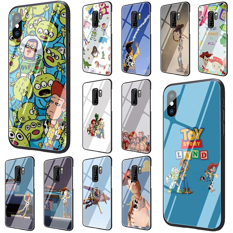 

Toy Story Tempered Glass Phone case for Galaxy S7 Edge S8 S9 S10 Note 8 9 10 plus A10 20 30 40 50 60 70