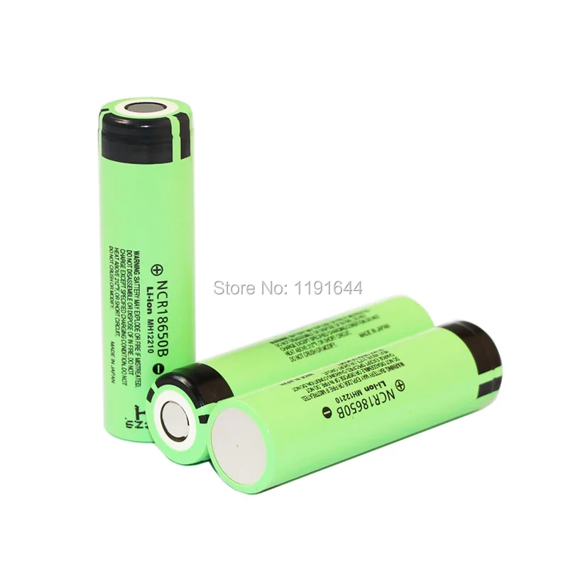 20 шт./лот натуральная 3,6 V 18650 NCR18650B 3400mAh фонарик батарея