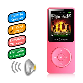 

IQQ New Version Ultrathin MP3 Player X02 Built-in 40G and Speakers can play 80H Lossless portable walkman with radio /FM/ record