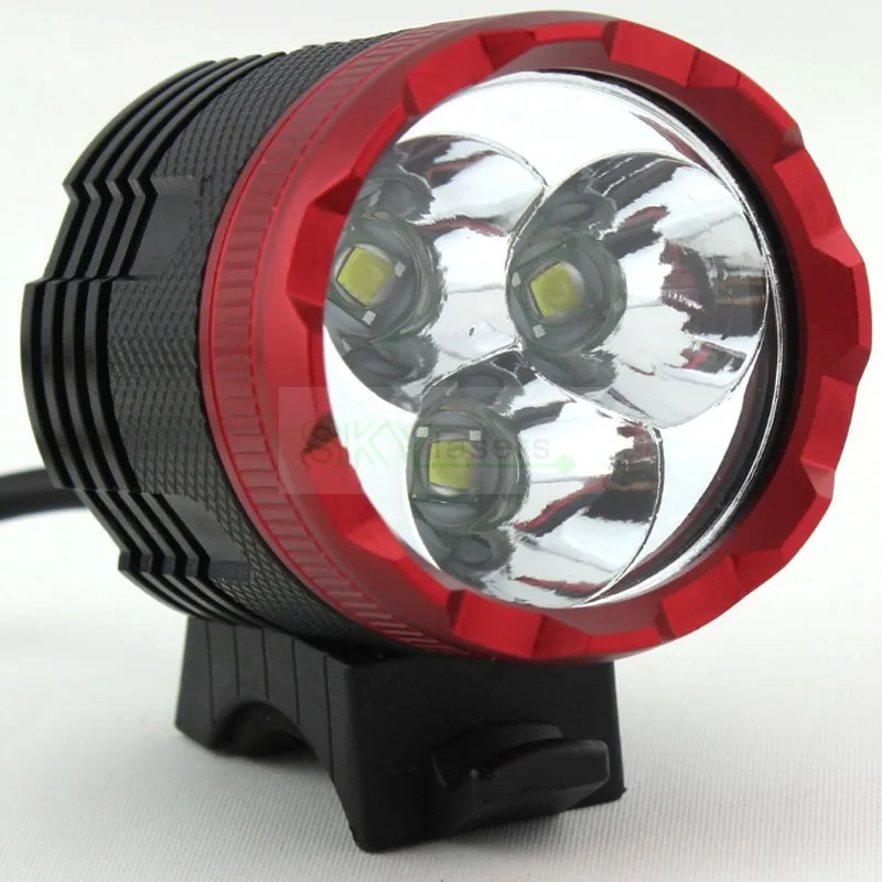 

2 in1 Led headlamp & Bicycle light 3 x CREE XML T6 LED 4000 Lumens 3 Mode Waterproof bike light + 8.4v Battery Pack + Charger
