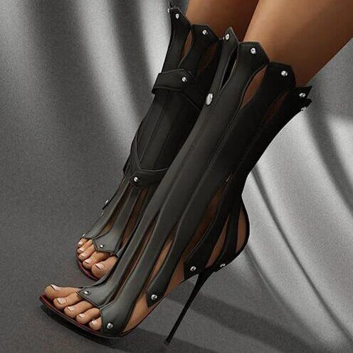high heel sandal boots