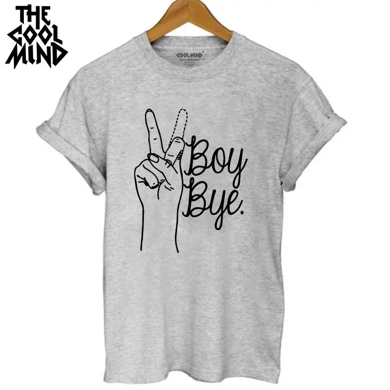 THE COOLMIND top quality 100% cotton boy bye printed tee shirt casual women T shirt o-neck cute lovely women beautiful T-shirt THE COOLMIND top quality 100% cotton boy bye printed tee shirt casual women T shirt o-neck cute lovely women beautiful T-shirt