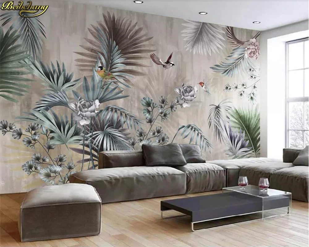 Beibehang пользовательские 3D обои Северное растение листья Ретро ТВ фон настенная живопись papel де parede обои домашний декор