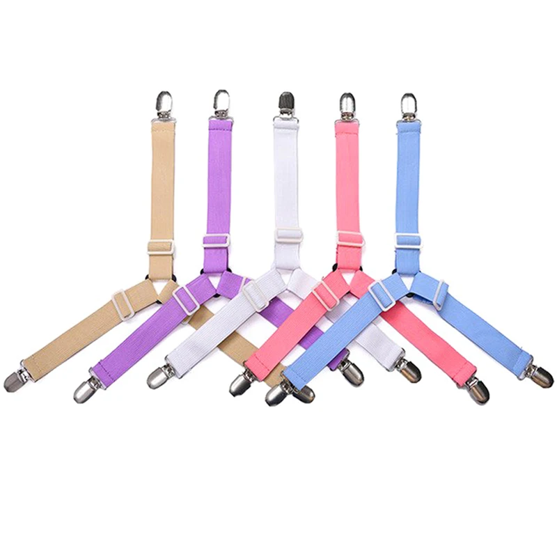 

2PCS DIY Bed Sheet Fasteners Adjustable Nylon Elasticity Suspenders Gripper Holder Straps Clip Bed Sheets Mattress Flex Tape