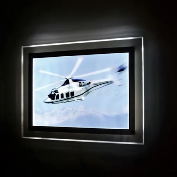 Crystal Frame Lightbox,LED Picture Frame A4 size,Backlit Pohto Box