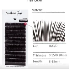 Seashine Роскошные ресницы кашемир плоским ресницы наращивание ресниц полу постоянный Seashine макияж ресниц красивые ресницы расширение