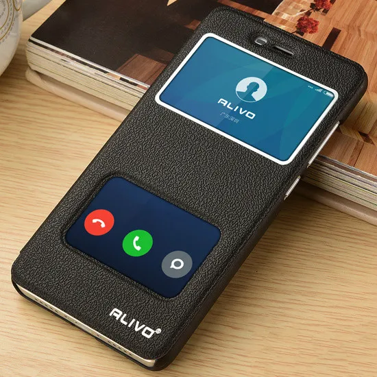 

ALIVO For Brand Xiaomi Redmi 4A With Window View High Quality Protector Flip Cover Case For Xiaomi Redmi 4a 5.0" Phone