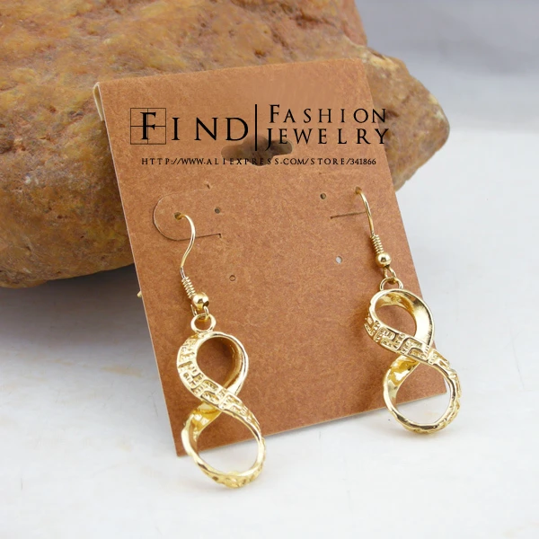 Joyería al por mayor K Gold Filled FKZOO10058 digital ocho pendientes Freeshipping 2 unids/lote|gold filled|22k gold earringslot lot - AliExpress