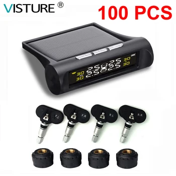 شراء100 قطعة لكل مجموعة TPMS الشمسية نظام مراقبة ضغط الهواء في الإطارات عرض تحذير درجة الحرارة فيستور D02W/D02N