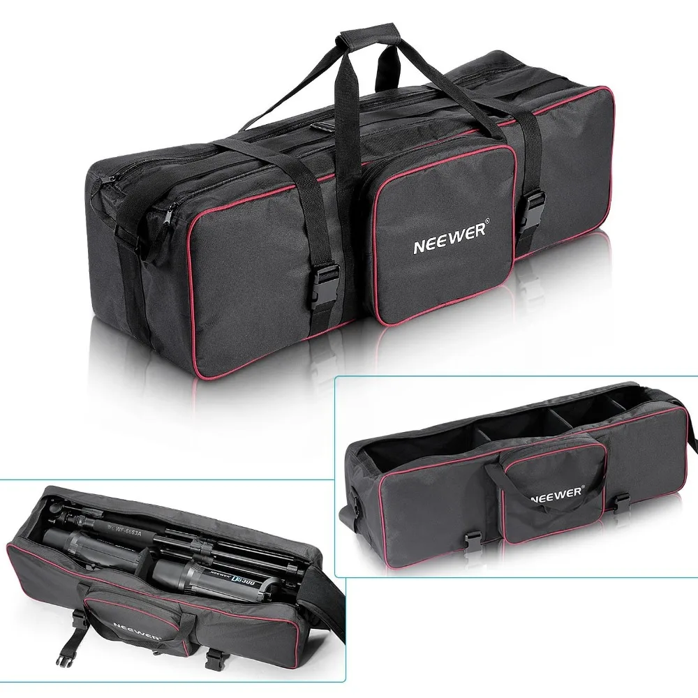 Neewer 3" x 10" x 1" /100x25x25 см фото видео Студийный комплект сумка для переноски Дополнительный боковой карман под светильник/стойки/Зонты