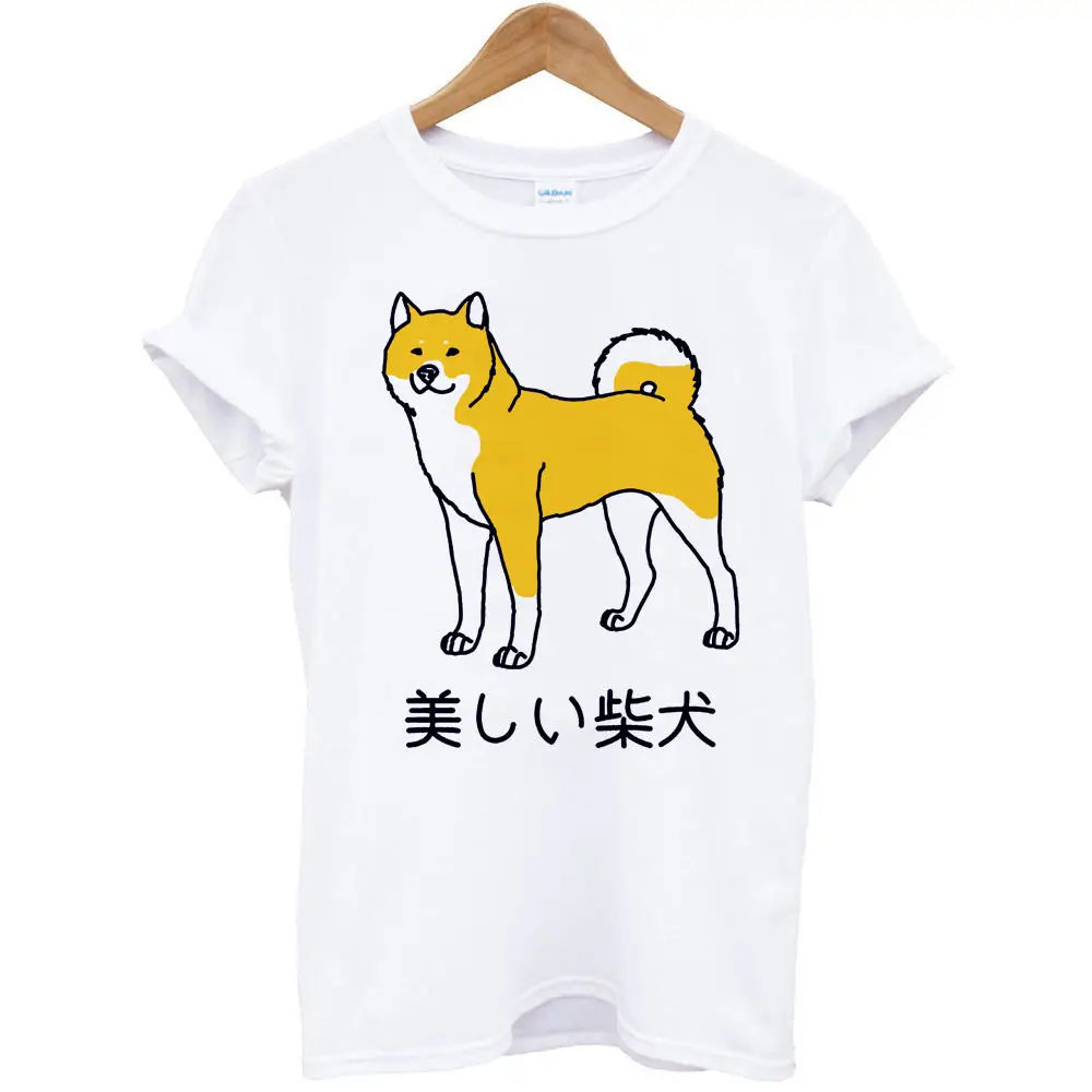 

Shibe Doge dog cat Japan Japanese animal Tumblr Vaporwave Aesthetics t-shirt O-Neck Hipster T shirts