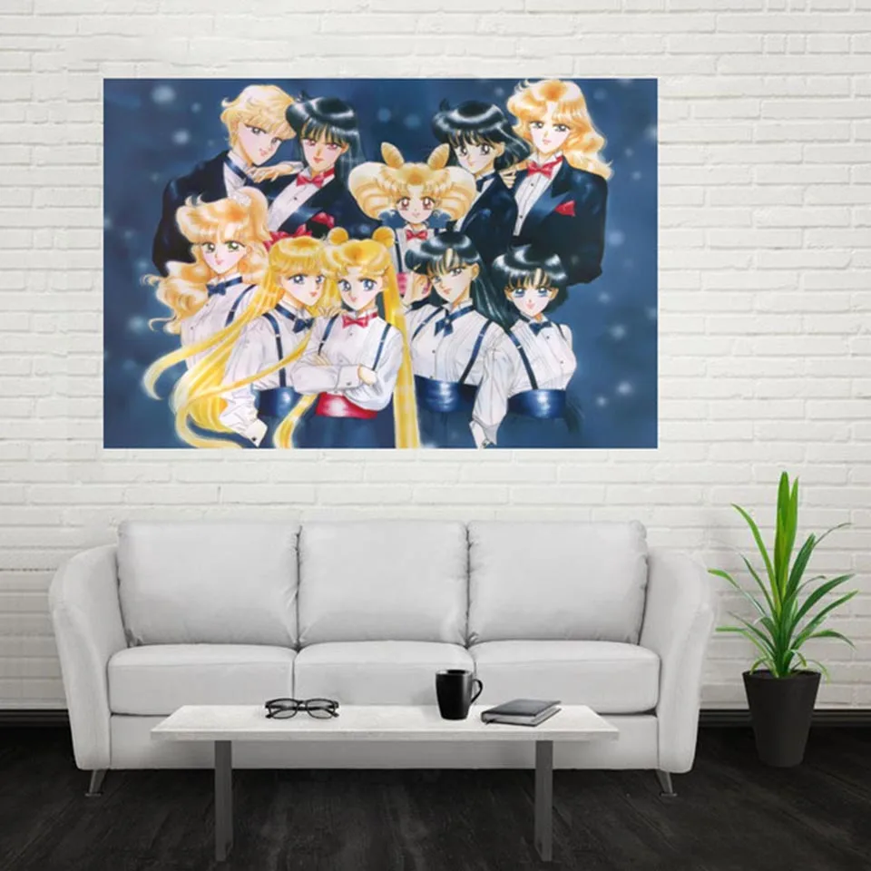 

Diamond 5D DIY Pasted Painting Full Square Drill Sailor Moon Anime Cross Stitch Girls Room Decor Embroidery Gifts Acrylic Mosaic