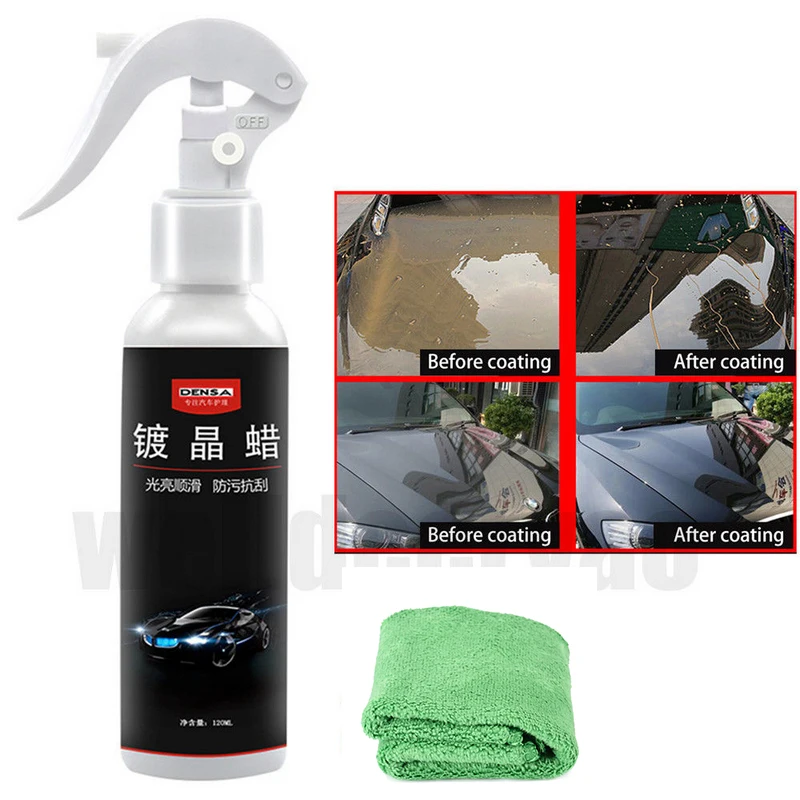 

Mayitr 1pc 120ml Anti-scratch Car Liquid Ceramic Coat Spray Super Hydrophobic Glass Coating Car Lacquer Paint Care Polished