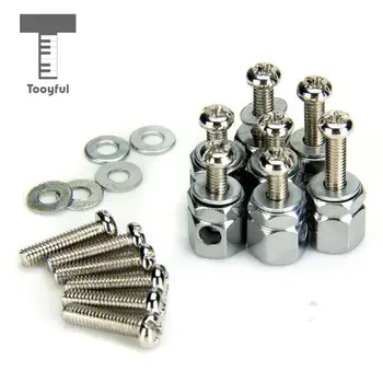 

Tooyful Top Quality 24 Sets Zinc Alloy Banjo Brackets Lugs Bolts With Washers for Acoustic Banjo Guitar Parts Replacement Silver