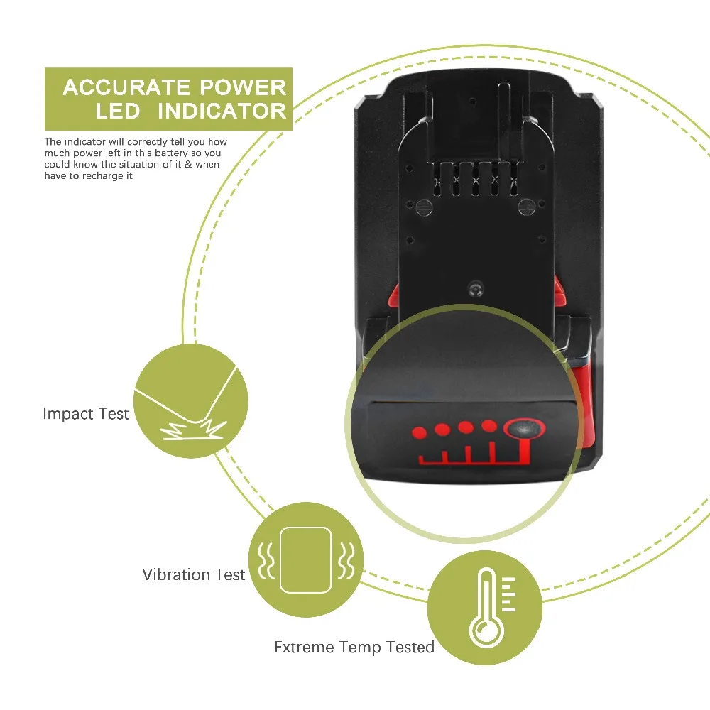 Powtree para milwaukee m18 9000 mah 18