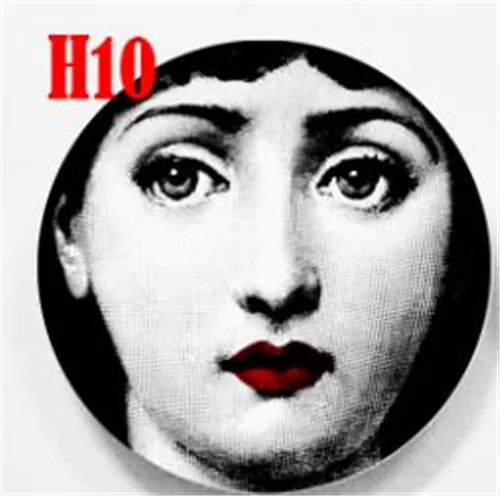 Новые керамические тарелки Fornasetti для украшения дома, фарфоровые настенные художественные тарелки, 8 дюймов - Цвет: 10