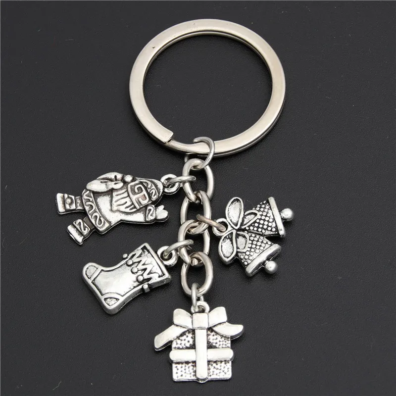 1pc Keychain Keyring Santa Claus Christmas Gift Box Snowman Boys Girls Key Chain For Bag Gifts E2116 | Украшения и аксессуары