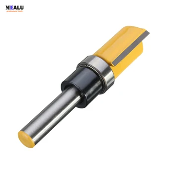 

1Pc Flush Trim 1/2x3/4inch Router Bit Shank Bearing 1/4" Shank Drill Bit Woodworking Milling Cutter Polishing Head Tool for Wood