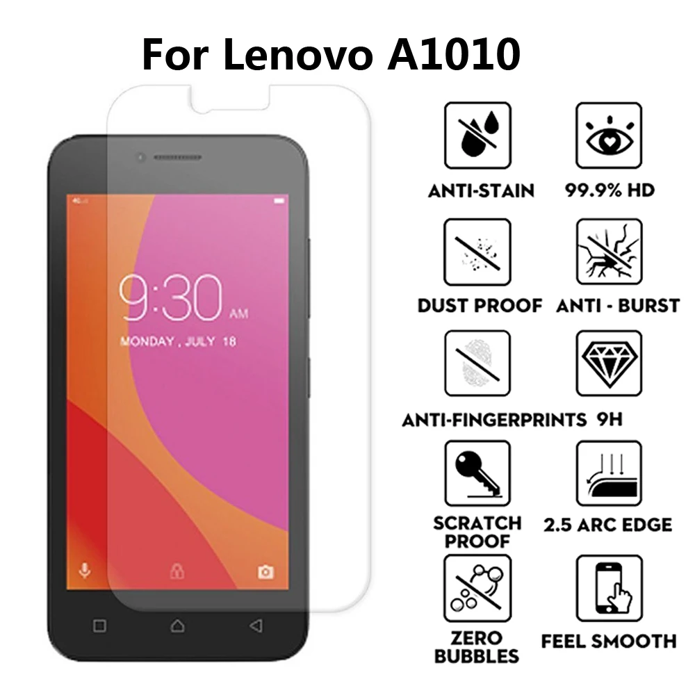 

2Pcs Tempered Glass For Lenovo A plus A1010 A1010a20 A2016a40 Cover Screen Protector on Vibe B Case GLAS Sklo Verre Trempe