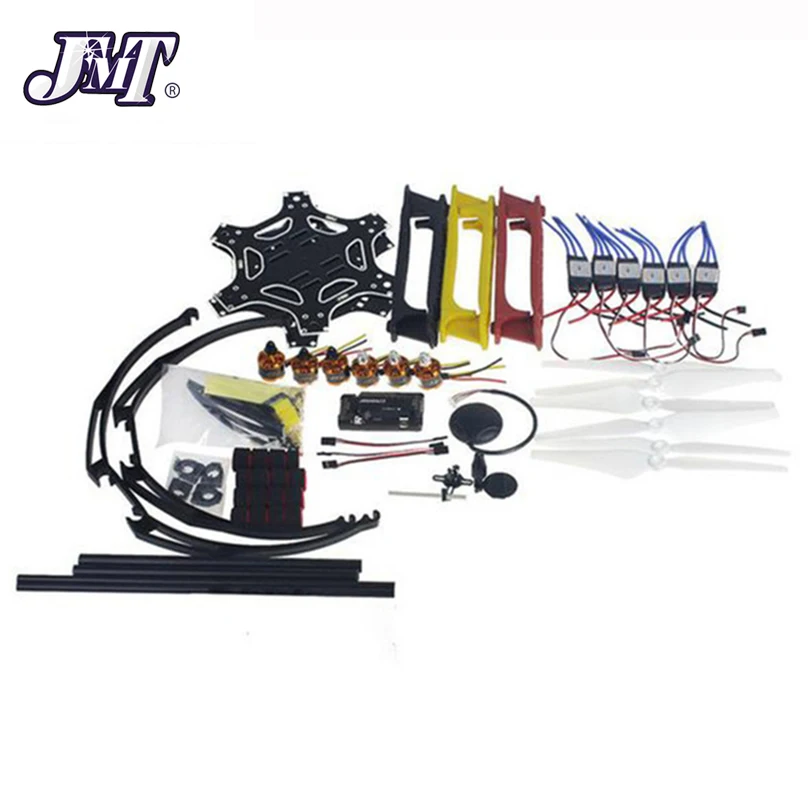 

JMT F550 Frame Hexa-Rotor Air Frame FlameWheel Kit Hexa-Rotor GPS APM2.8 Flight Control D2212 920KV Brushless Motor RC Drone