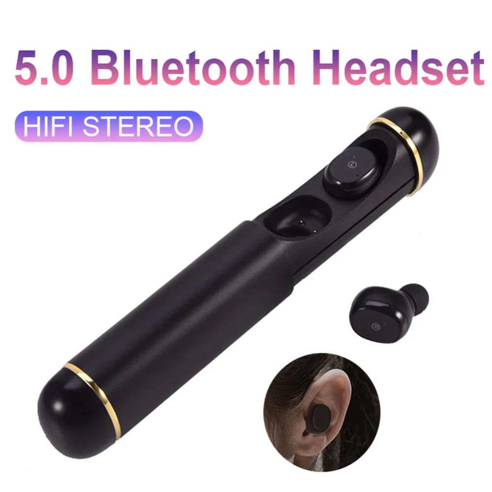 New Mini T1 TWS Bluetooth 5.0 Headset 3D Wireless Stereo Earphones With Microphone HiFi Deep Bass Binaural Earbuds 2019 | Электроника