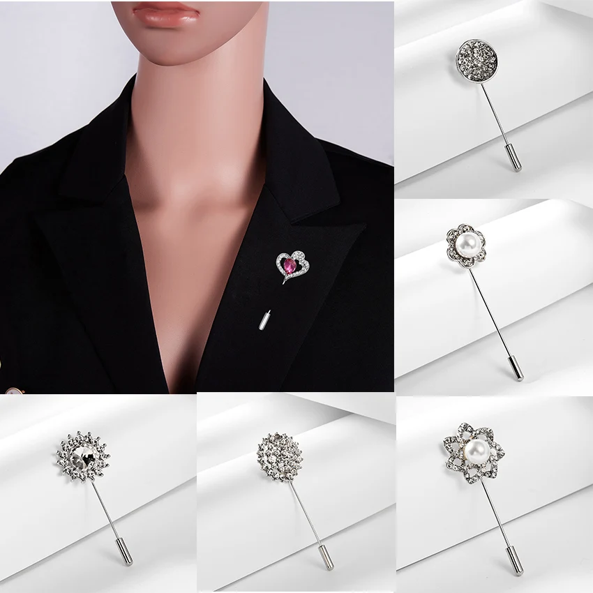 

Small Vintage Female Flower Rhinestone Brooches Pins Women Crystal Antique Silver Brooch Romantic Wedding Party Jewelry Hot Sale