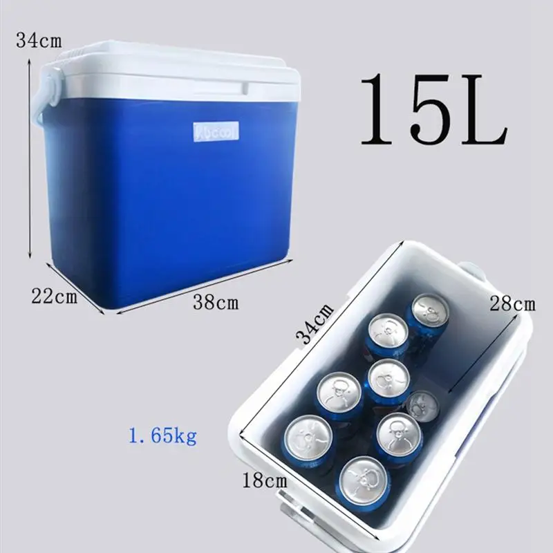 

15L Car Refrigerator Car Thermal Box 5 Ice Bags Portable Insulated Cooler Incubator Box For Camping Traveling