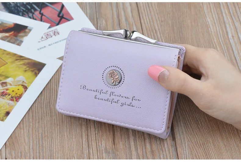 Женские бумажники женские кошельки Женская мода клатч мини Pu Маленький короткий кошелек портмоне для женщин женские кошельки