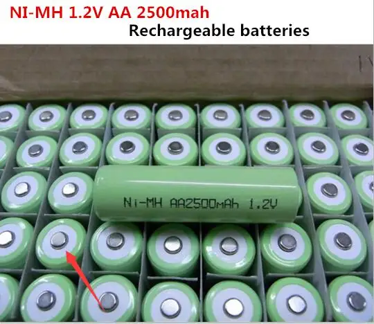 

NEW battery Ni-MH nimh 1.2V AA 2500mah 2.5ah AA2500mah Rechargeable battery 1.2VAA2500mAh NO.5 pointed batteries