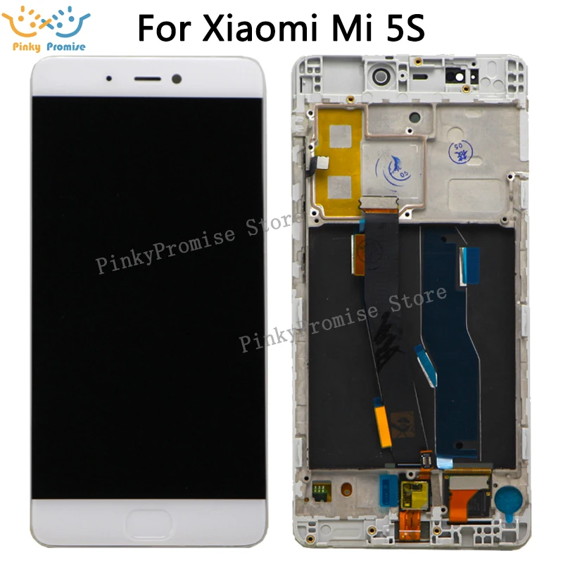 Для Xiaomi Mi5S ЖК-дисплей + сенсорный экран дигитайзер для Mi 5S со сканером отпечатков