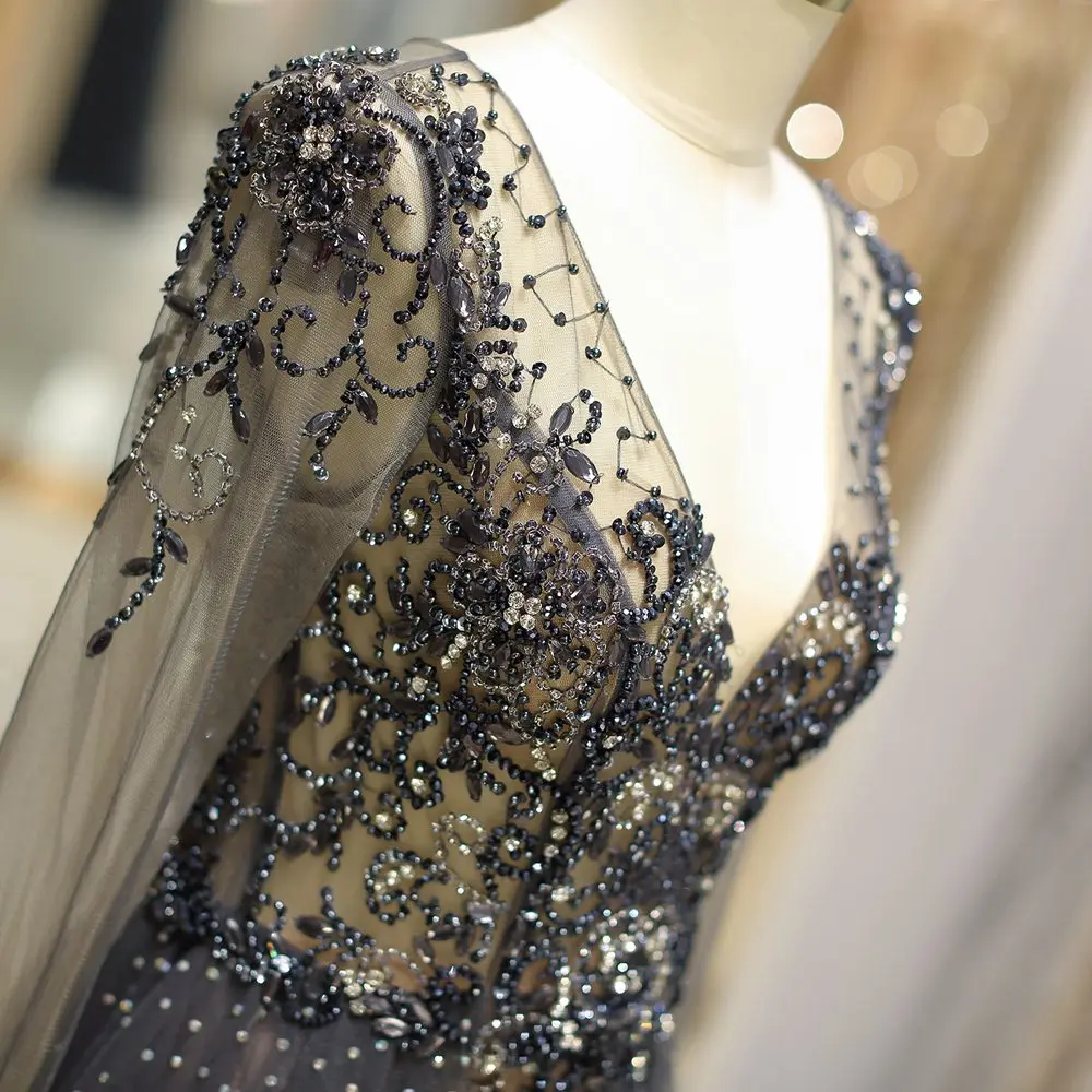 CEEWHY Vintage Saudi Arabia Evening dresses Beaded Luxury Evening Dress Long Sleeve Prom Gowns Robe de Soiree Vestido Branco CEEWHY Vintage Saudi Arabia Evening dresses Beaded Luxury Evening Dress Long Sleeve Prom Gowns Robe de Soiree Vestido Branco
