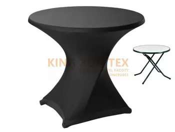 

5pcs Lot 76cm Height Stretch Bar Table Cover Spandex Lycra Cocktail Table Covers For Hotel Party Wedding Table Cloth Decoration