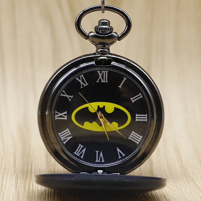 Retro Full Hunter Black Batman Quartz Pocket Watch Men Women Smooth Fob Clock Wo Retro Full Hunter Black Batman Quartz Pocket Watch Men Women Smooth Fob Clock Wo