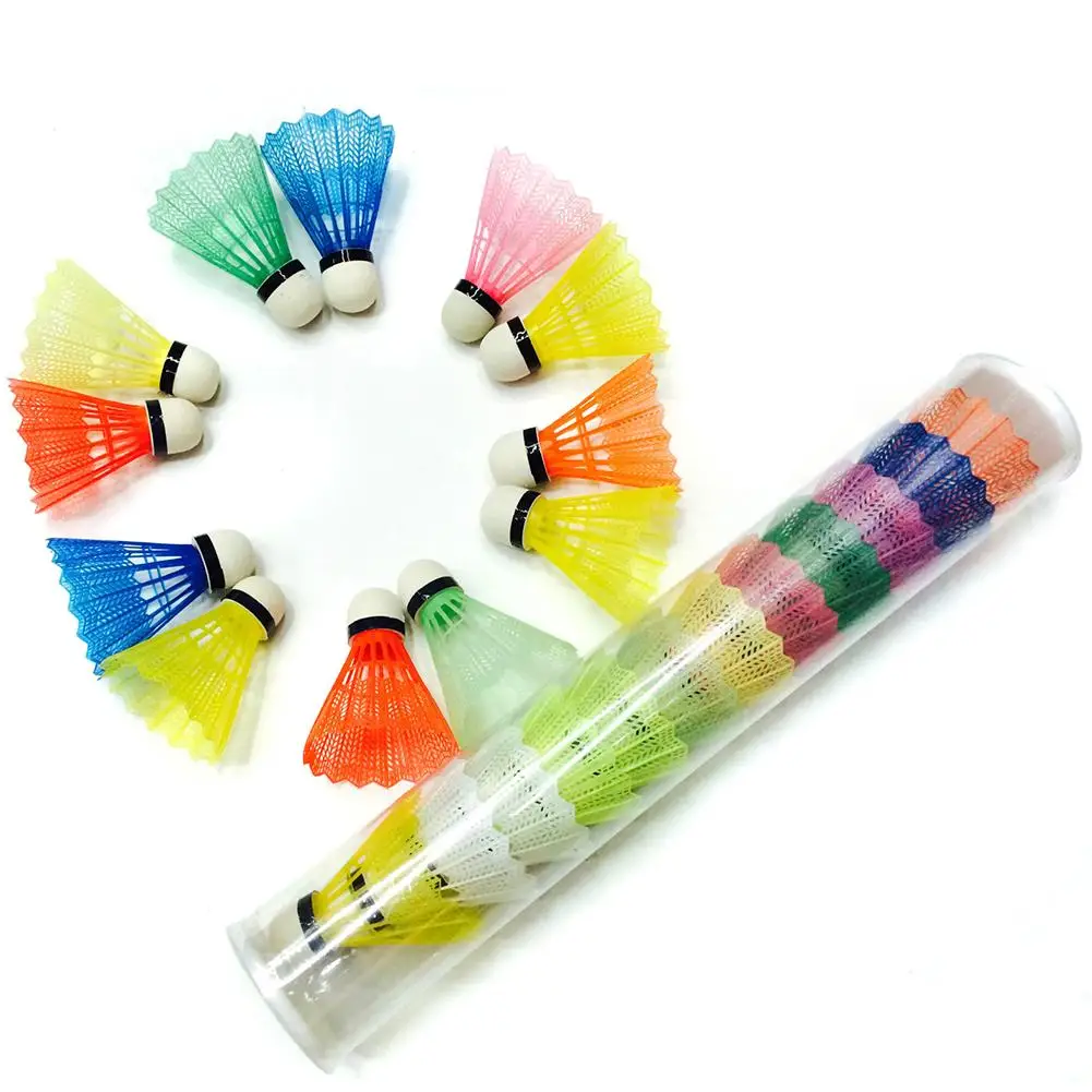 12 piezas por juego colorido espuma bola bádminton bola de plástico