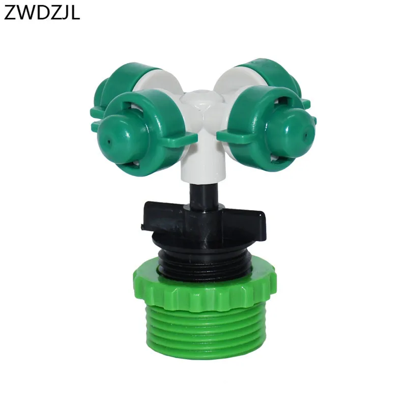 

Irrigation cross Atomizing nozzle 1/2 Drippers Sprinkler water mist sprinkler 3/4 Drip System adapter 2pcs