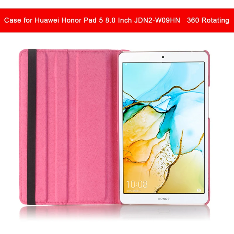 

360 Rotating PU Leather case for Huawei Honor Pad 5 8.0 Inch JDN2-W09HN tablet case cover 8" Protective Shell/Skin Shockproof