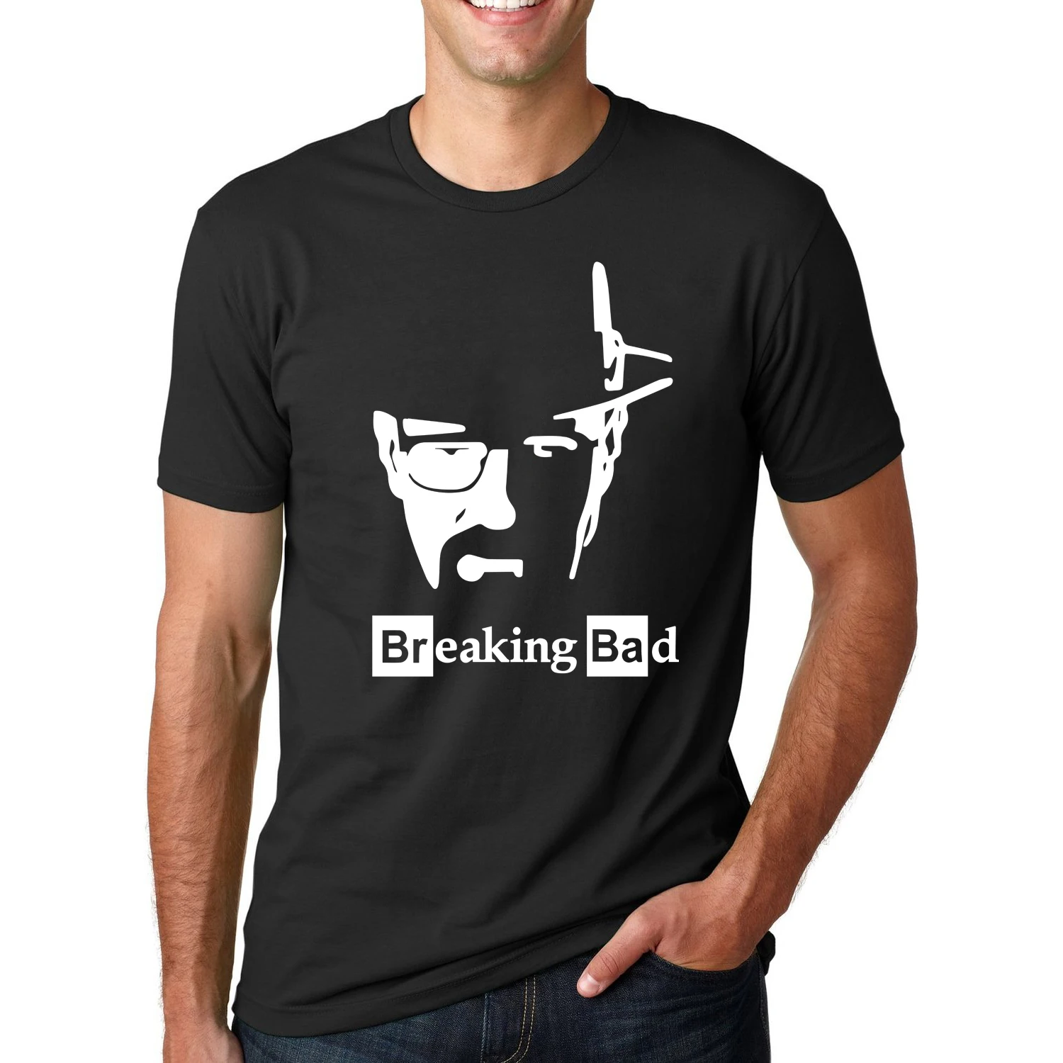 

Asian Size Breaking Bad harajuku bodybuilding T Shirts Men's 2019 Summer Fashion Hip-Hop Short Sleeve O-Neck Streetwear Tees